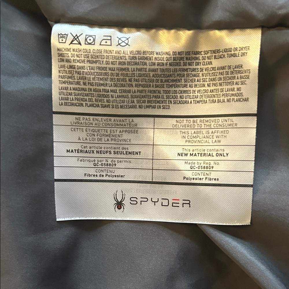 Spyder Women's Gray Quilted Puffer Jacket - Picture 6 of 7